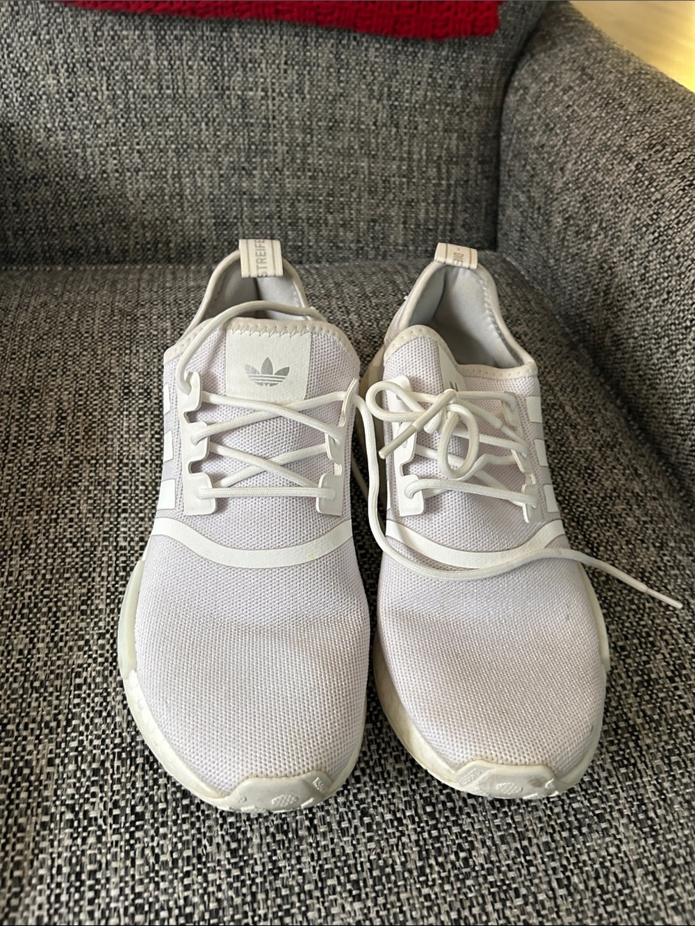 adidas White Men's Low-Top Mesh Sneakers
